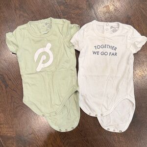 Peloton Kids Bodysuit Set - Mint Green and White